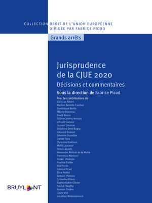 cover image of Jurisprudence de la CJUE 2020